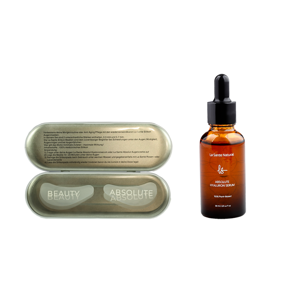 LaSante Wiederverwendbare Eye Patches – Sanfte Pflege, Nachhaltiger Lifestyle + La Santé Absolut Hyaluronserum